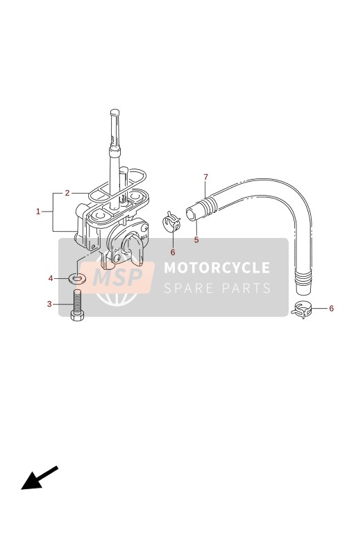 Suzuki DR650SE 2020 Rubinetto carburante per un 2020 Suzuki DR650SE