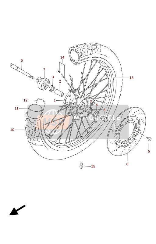 Suzuki DR650SE 2020 VORDERRAD für ein 2020 Suzuki DR650SE