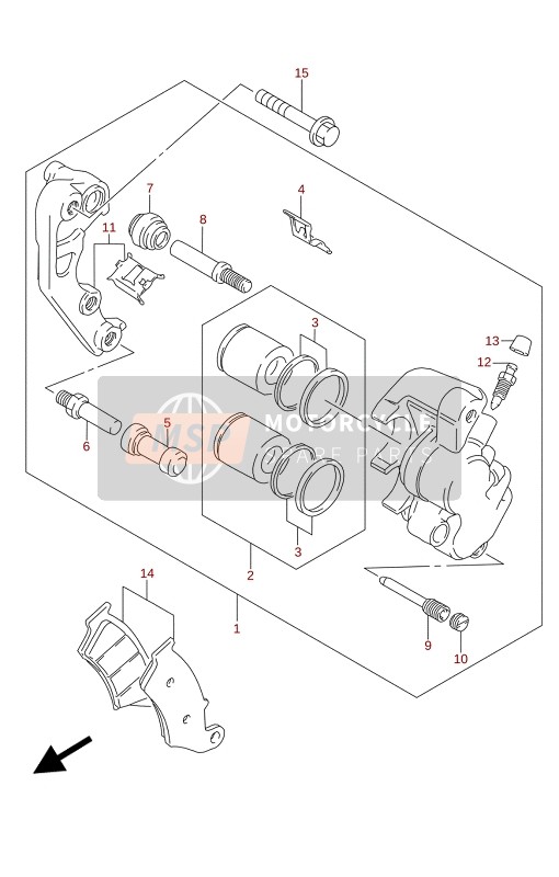 Suzuki DR650SE 2020 Pinza delantera para un 2020 Suzuki DR650SE