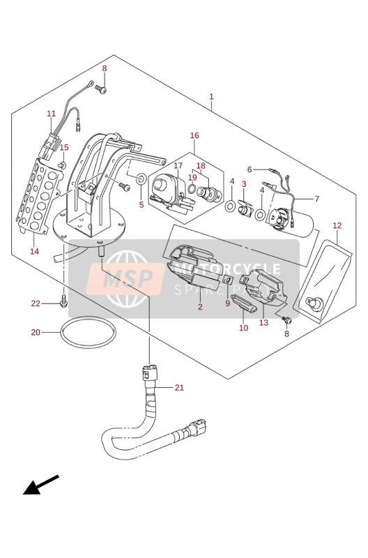 Suzuki GSX250RZA 2020 Bomba de combustible para un 2020 Suzuki GSX250RZA