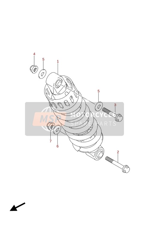 Suzuki GSX250RZA 2020 REAR SHOCK ABSORBER for a 2020 Suzuki GSX250RZA