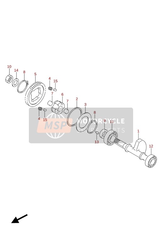 Suzuki GSX-R125XA 2020 Bilanciatore a manovella per un 2020 Suzuki GSX-R125XA