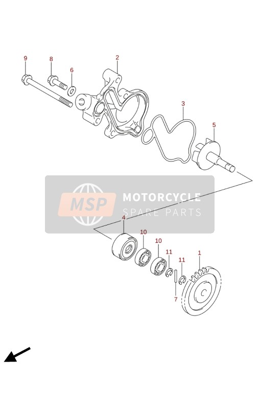 Suzuki GSX-R125XA 2020 Waterpomp voor een 2020 Suzuki GSX-R125XA