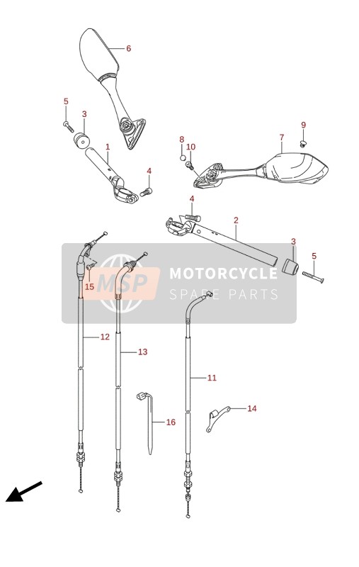 Suzuki GSX-R125XA 2020 Manillar para un 2020 Suzuki GSX-R125XA