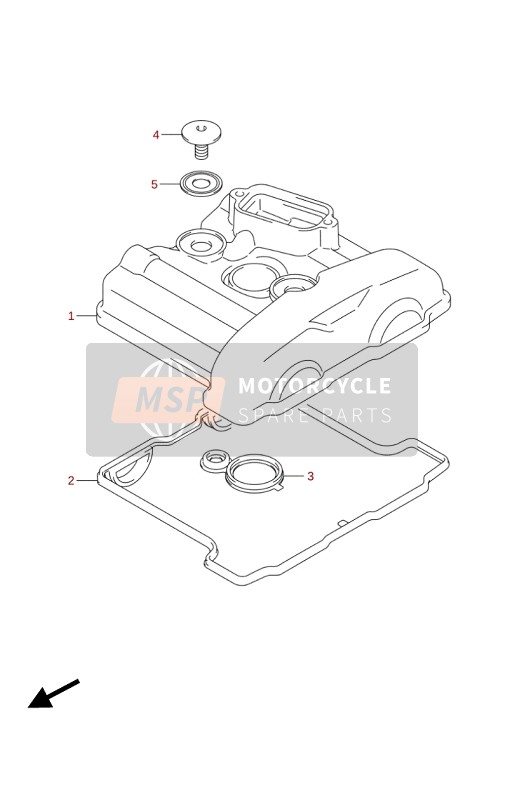 Suzuki GSX-S125(A)(XA) 2020 ZYLINDERKOPFABDECKUNG für ein 2020 Suzuki GSX-S125(A)(XA)