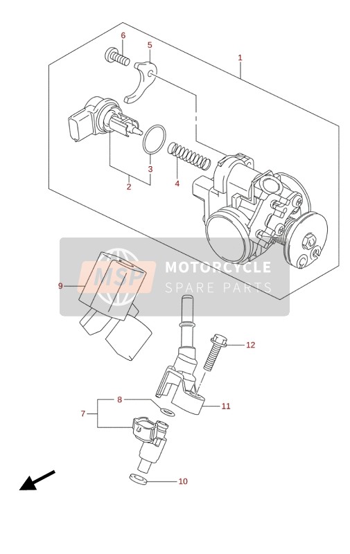 Suzuki GSX-S125(A)(XA) 2020 Gasklephuis voor een 2020 Suzuki GSX-S125(A)(XA)