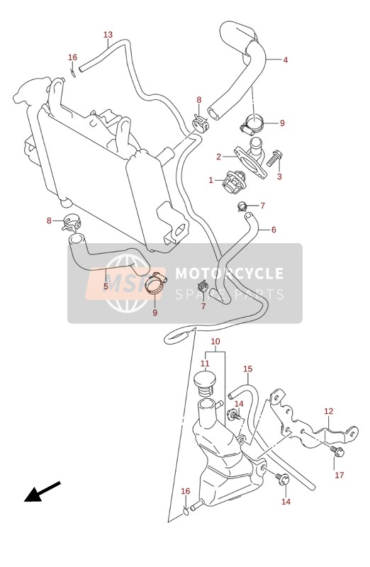 Suzuki GSX-S125(A)(XA) 2020 RADIATOR HOSE for a 2020 Suzuki GSX-S125(A)(XA)