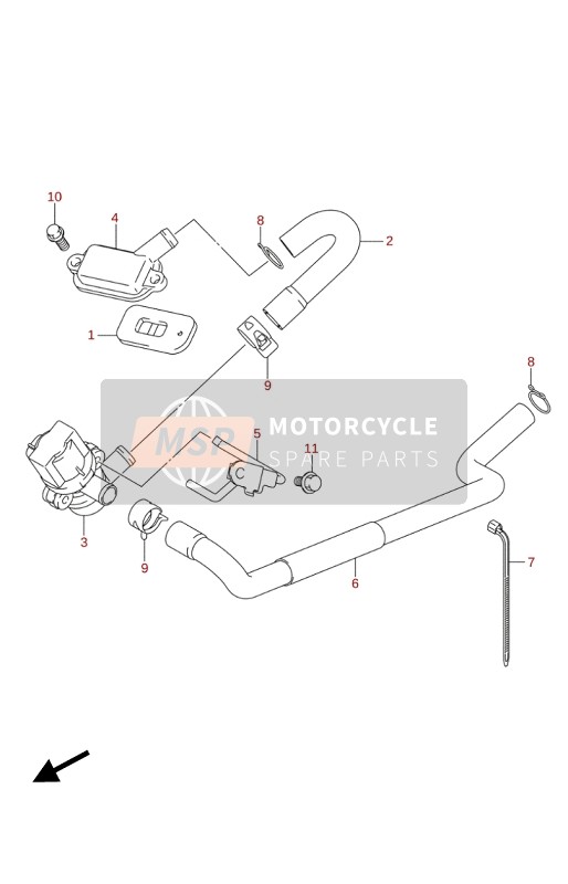 Suzuki GSX-S125(A)(XA) 2020 2e Lucht voor een 2020 Suzuki GSX-S125(A)(XA)