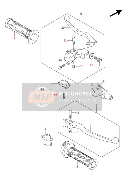 Suzuki GSX-S125(A)(XA) 2020 Levier de poignée pour un 2020 Suzuki GSX-S125(A)(XA)