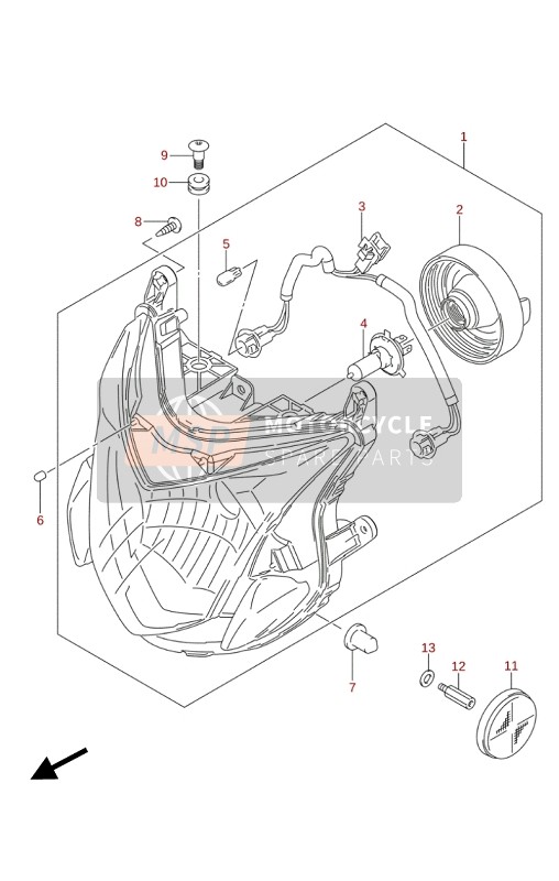 Suzuki GSX-S750(A)(AZ)(WQZ)(QZ) 2020 Lámpara de cabeza para un 2020 Suzuki GSX-S750(A)(AZ)(WQZ)(QZ)