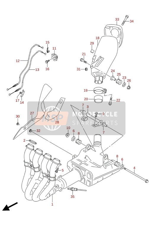 1410004K30, Exhaust, Suzuki, 0