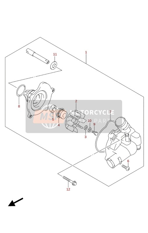 Suzuki GSX-S1000(FA)(FZA) 2020 Pompe à eau pour un 2020 Suzuki GSX-S1000(FA)(FZA)