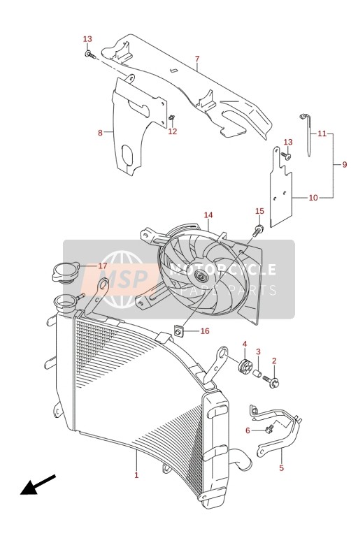 1780048K00, Fan Assy,Radiator, Suzuki, 1