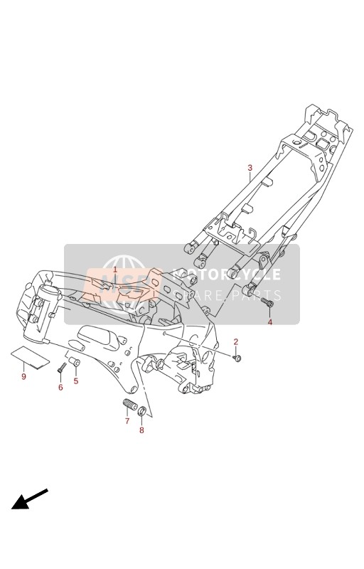 Suzuki GSX-S1000(FA)(FZA) 2020 Cadre pour un 2020 Suzuki GSX-S1000(FA)(FZA)