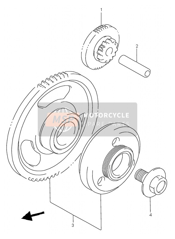 Suzuki GSX750 1998 Starter Clutch for a 1998 Suzuki GSX750