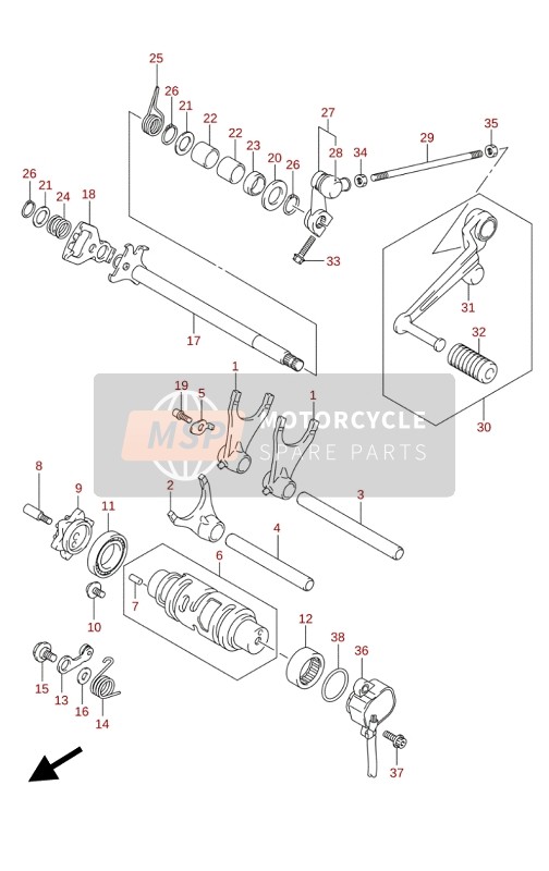 Suzuki GSX-S1000(A)(ZA) 2020 Schakelen voor een 2020 Suzuki GSX-S1000(A)(ZA)