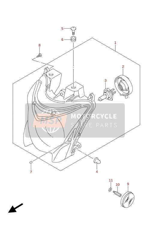 Suzuki GSX-S1000(A)(ZA) 2020 HEADLAMP for a 2020 Suzuki GSX-S1000(A)(ZA)