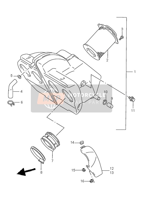 Suzuki GSX750 1998 Purificateur d'air pour un 1998 Suzuki GSX750