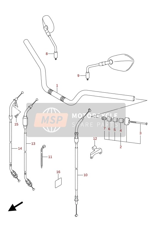 Suzuki SV650(A)(XA) 2020 Stuur (SV650A,SV650AU) voor een 2020 Suzuki SV650(A)(XA)