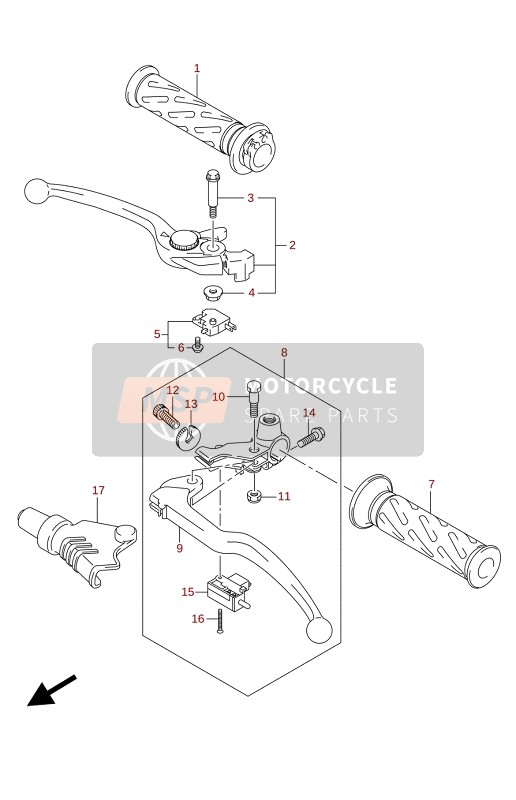 Suzuki SV650(A)(XA) 2020 Levier de poignée pour un 2020 Suzuki SV650(A)(XA)