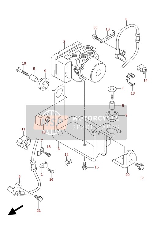 5566018K10, Holder,Hydr Unit Abs, Suzuki, 0