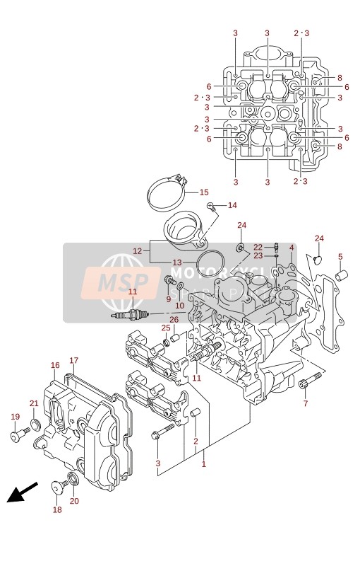 Suzuki DL650(A)(AE)(XA)(XAE) V-STROM 2021 Testata (Davanti) per un 2021 Suzuki DL650(A)(AE)(XA)(XAE) V-STROM