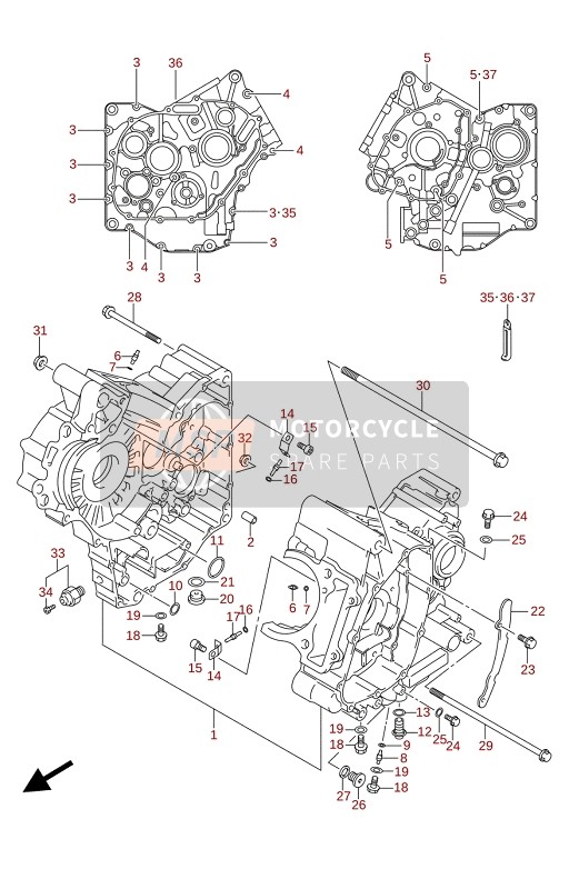 Suzuki DL650(A)(AE)(XA)(XAE) V-STROM 2021 KURBELGEHÄUSE für ein 2021 Suzuki DL650(A)(AE)(XA)(XAE) V-STROM