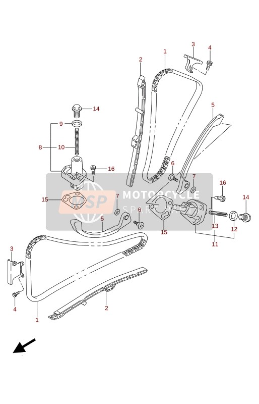 Suzuki DL650(A)(AE)(XA)(XAE) V-STROM 2021 CAM CHAIN for a 2021 Suzuki DL650(A)(AE)(XA)(XAE) V-STROM