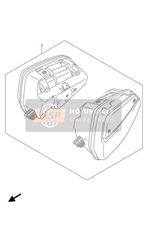 Suzuki DL650(A)(AE)(XA)(XAE) V-STROM 2021 Ensemble de boîtiers latéraux pour un 2021 Suzuki DL650(A)(AE)(XA)(XAE) V-STROM