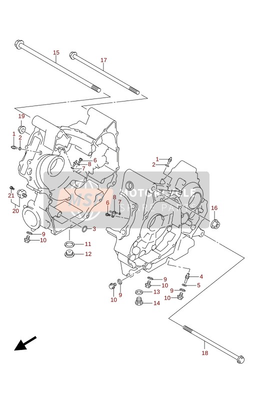 Suzuki DL1050RC - RQ V-STROM 2021 Cárter (2) (DL1050RQ) para un 2021 Suzuki DL1050RC - RQ V-STROM