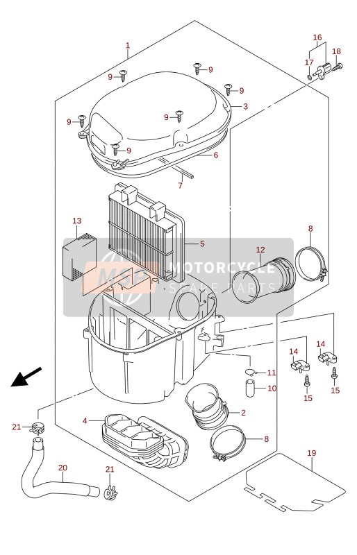 Suzuki DL1050RC - RQ V-STROM 2021 LUFTFILTER für ein 2021 Suzuki DL1050RC - RQ V-STROM