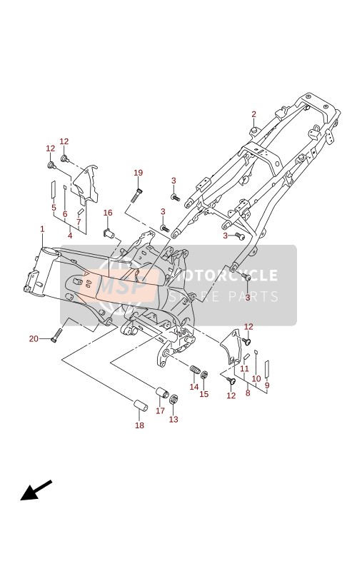 Suzuki DL1050RC - RQ V-STROM 2021 Cadre pour un 2021 Suzuki DL1050RC - RQ V-STROM