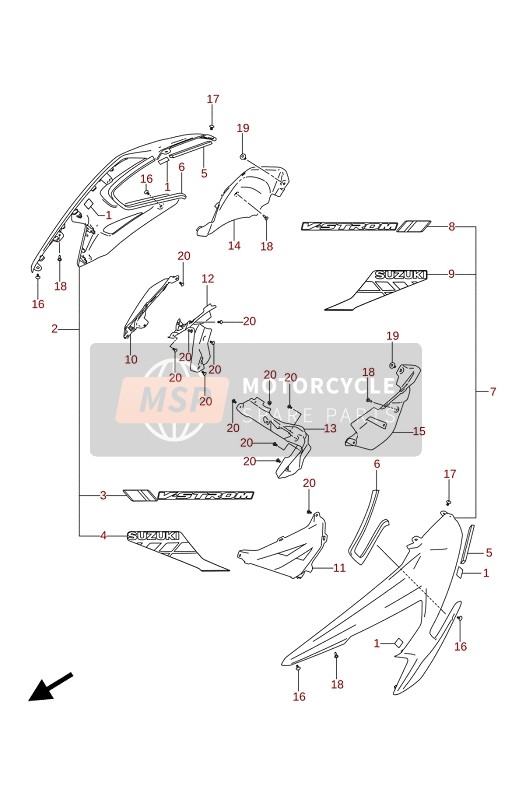 9442006L00QEB, Cover,Side Rh(Gray), Suzuki, 0