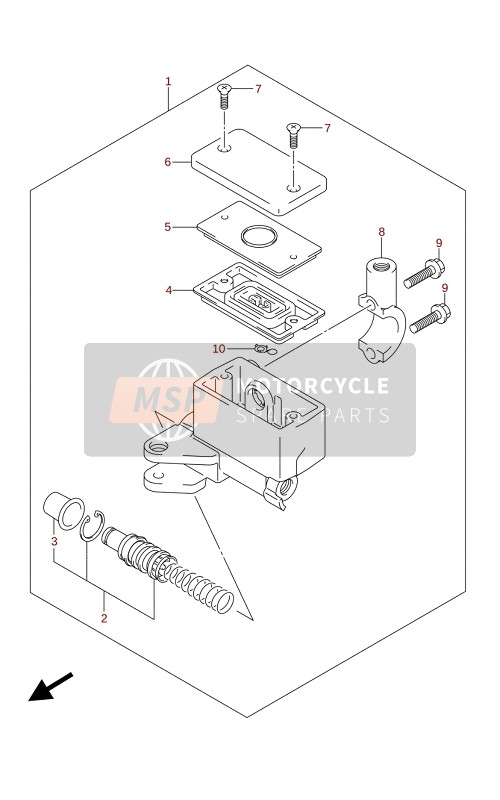 Suzuki DL1050RC - RQ V-STROM 2021 Cilindro maestro delantero para un 2021 Suzuki DL1050RC - RQ V-STROM