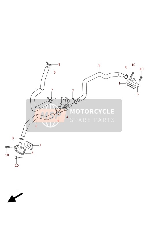 Suzuki DL1050(UQ)(WQ)(UC)(WC) V-STROM 2021 SEKUNDÄRLUFT für ein 2021 Suzuki DL1050(UQ)(WQ)(UC)(WC) V-STROM