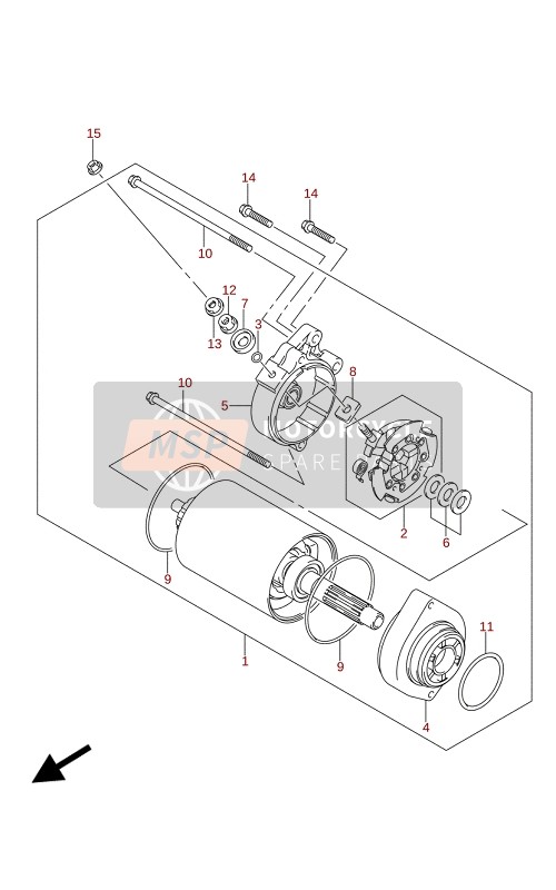 Suzuki DL1050(UQ)(WQ)(UC)(WC) V-STROM 2021 Startend Motor voor een 2021 Suzuki DL1050(UQ)(WQ)(UC)(WC) V-STROM