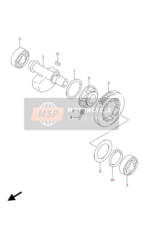 Suzuki DR650SE 2021 Balanceador de manivela para un 2021 Suzuki DR650SE