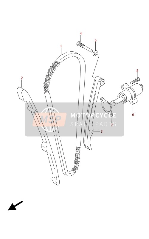 Suzuki DR650SE 2021 Catena a camme per un 2021 Suzuki DR650SE