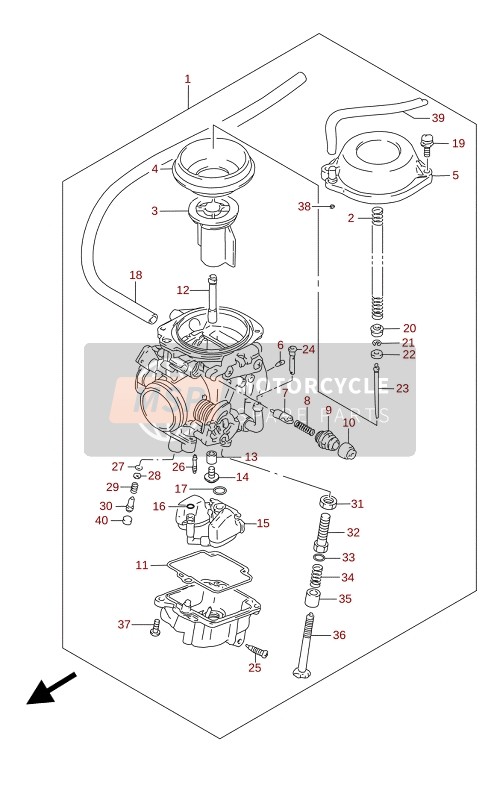 Suzuki DR650SE 2021 Carburatore per un 2021 Suzuki DR650SE