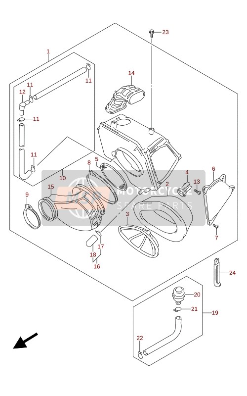 Suzuki DR650SE 2021 Purificateur d'air pour un 2021 Suzuki DR650SE