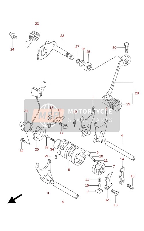 Suzuki DR650SE 2021 Schakelen voor een 2021 Suzuki DR650SE