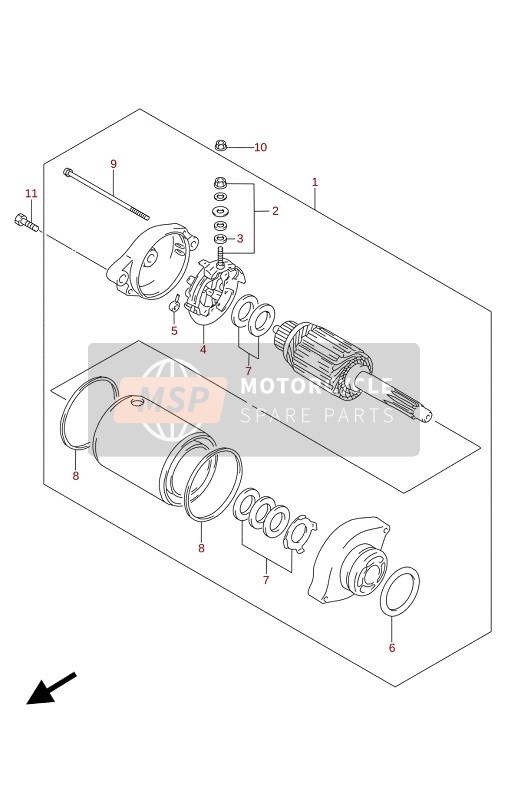 Suzuki DR650SE 2021 Startend Motor voor een 2021 Suzuki DR650SE