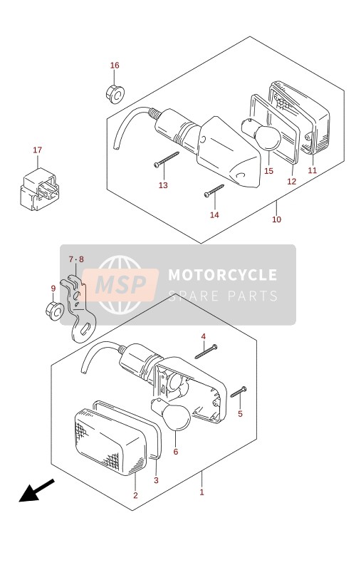 Suzuki DR650SE 2021 TURNSIGNAL LAMP for a 2021 Suzuki DR650SE