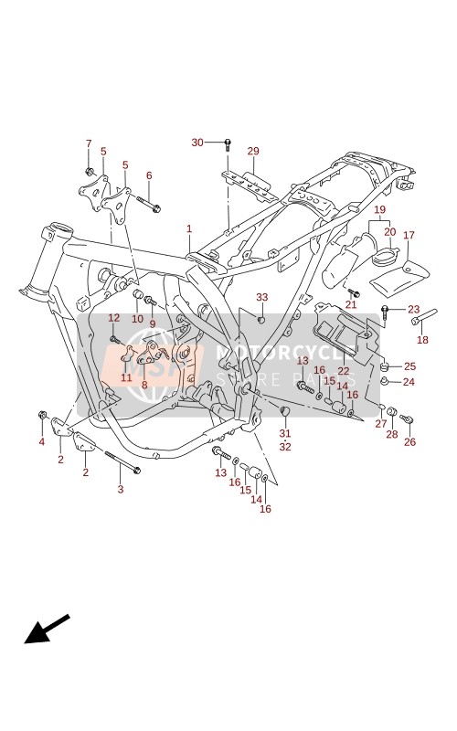 Suzuki DR650SE 2021 FRAME for a 2021 Suzuki DR650SE