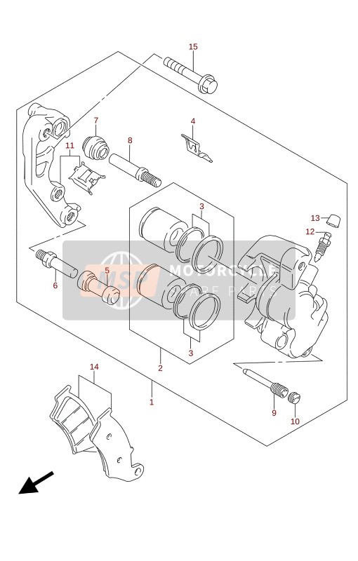 Suzuki DR650SE 2021 FRONT CALIPER for a 2021 Suzuki DR650SE