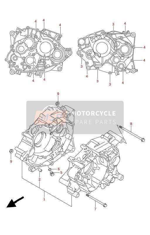 Suzuki GL150RLA 2021 Carter voor een 2021 Suzuki GL150RLA