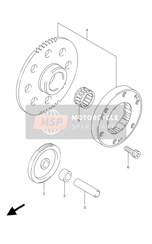 Suzuki GL150RLA 2021 Starter Koppeling voor een 2021 Suzuki GL150RLA