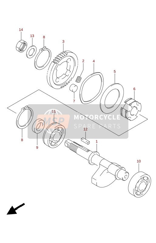 Suzuki GL150RLA 2021 Équilibreur à manivelle pour un 2021 Suzuki GL150RLA