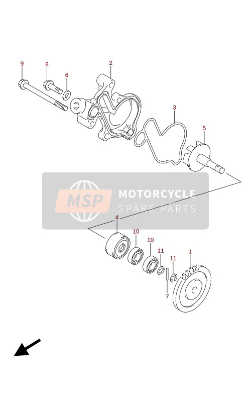 Suzuki GSX-R125RLZ 2021 Pompe à eau pour un 2021 Suzuki GSX-R125RLZ