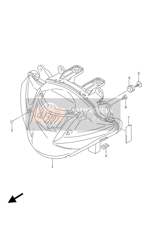 Suzuki GSX-R125RLZ 2021 HEADLAMP for a 2021 Suzuki GSX-R125RLZ